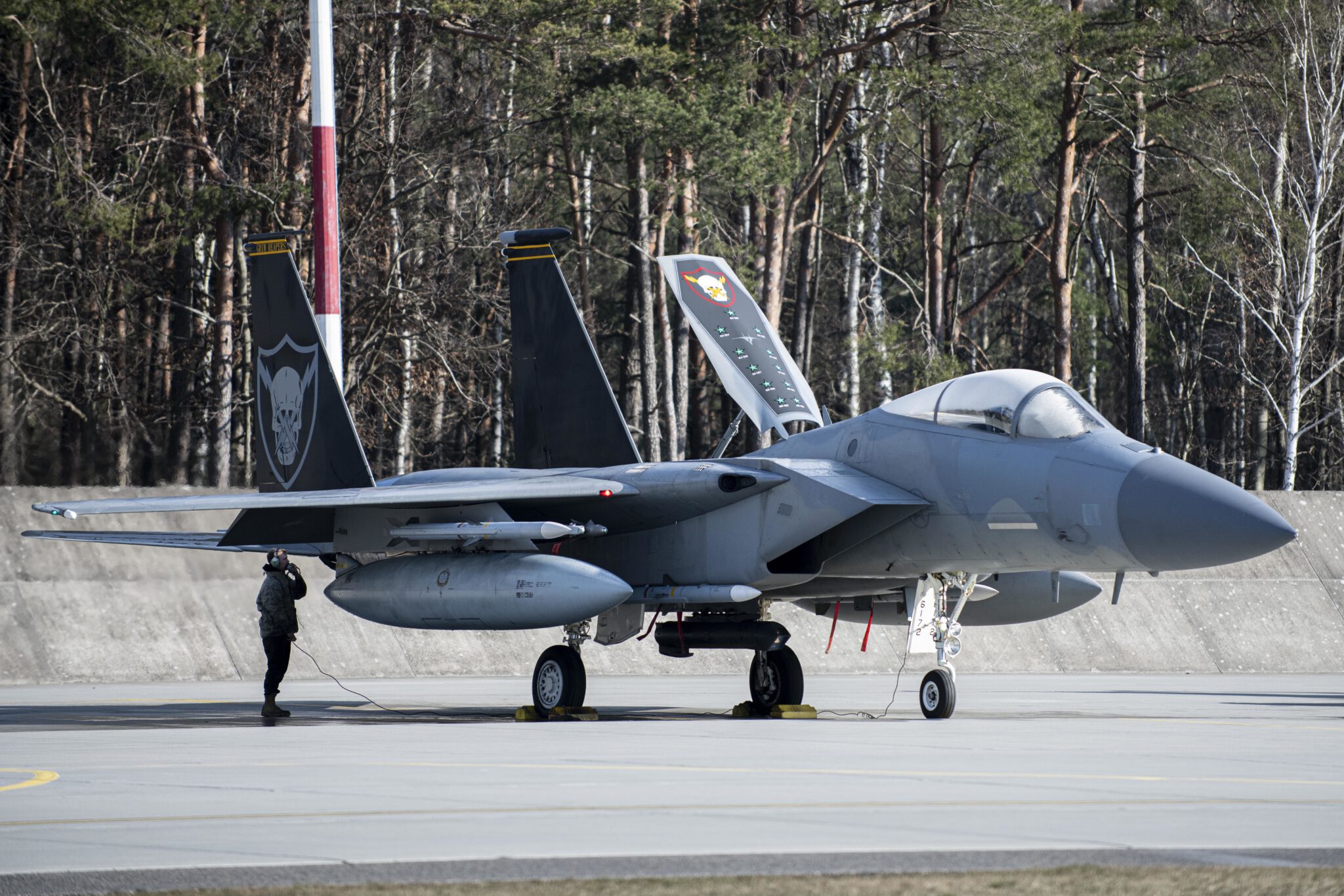 The 493rd Fighter Squadron Completes It’s Last NATO Mission With F-15’s ...